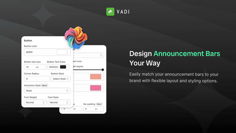 Vadi - Quick Announcement Bar