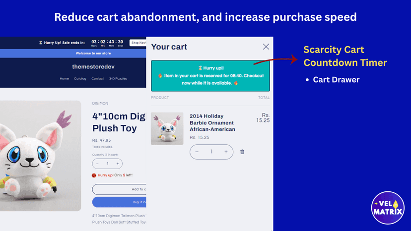 Scarity Cart Countdown Timer - Cart Drawer