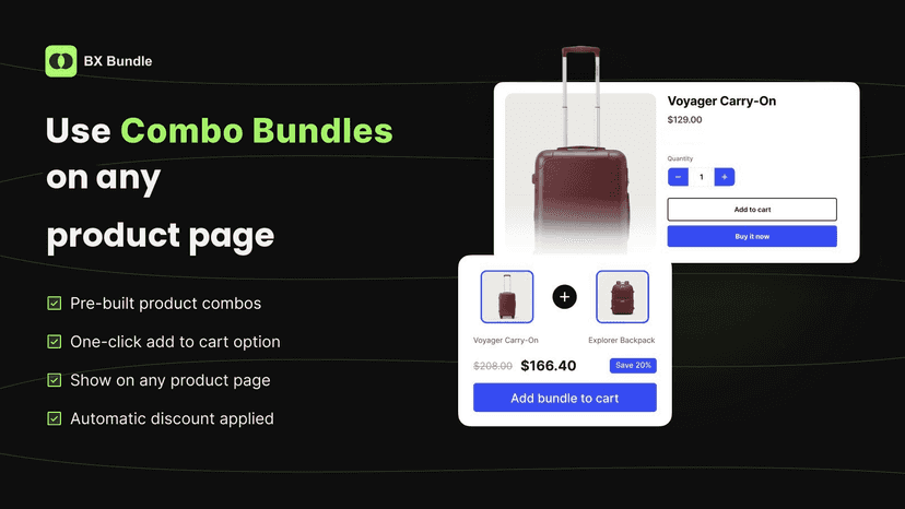Fully customizable bundle widgets and disocunts