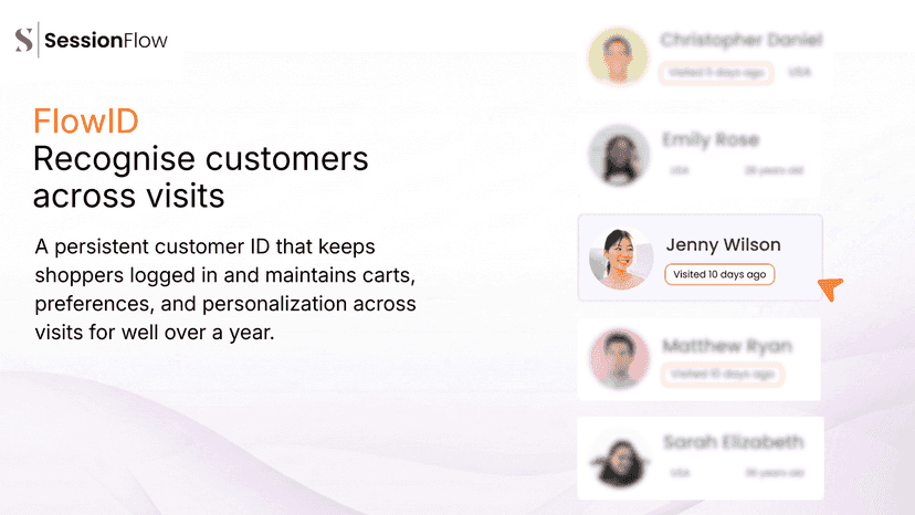 First-party pixel to recognise returning Shopify customers