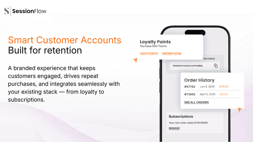 Smart Shopify customer account with loyalty and subscriptions