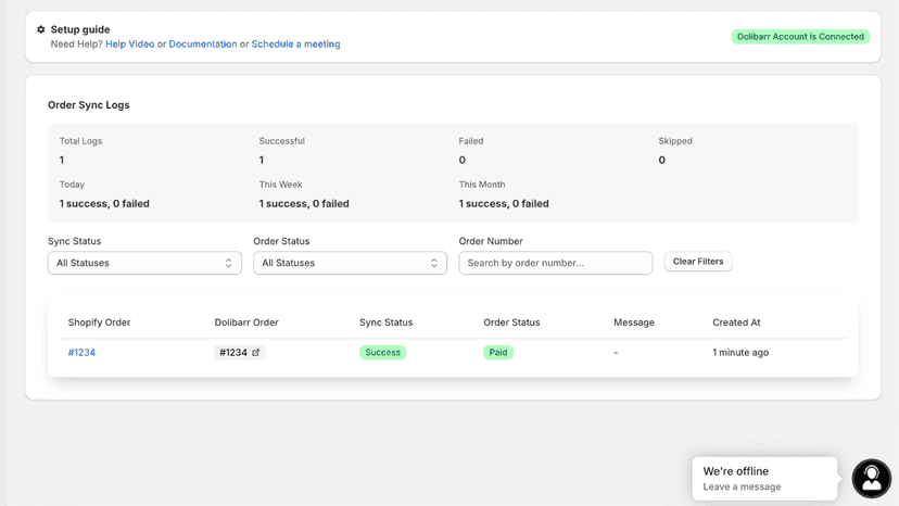Order Sync Dashboard