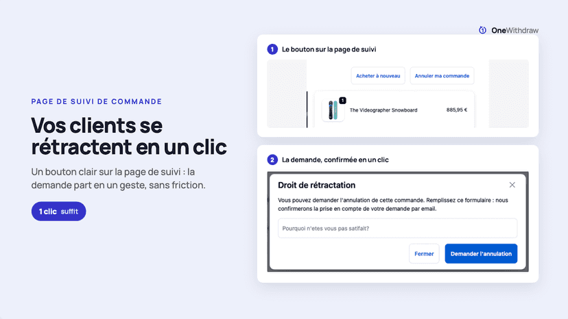 Formulaire client « en un clic »