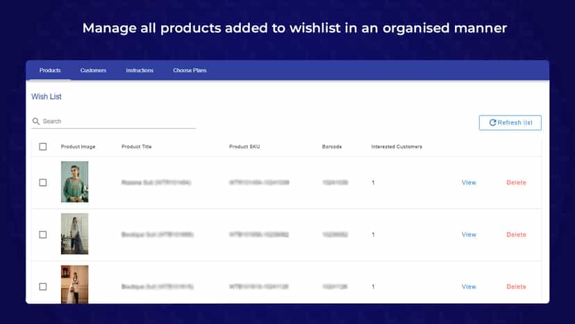 Products Screen
