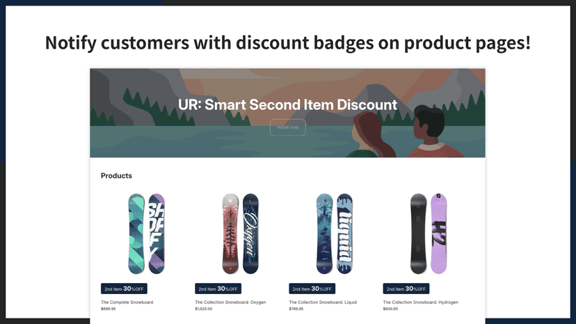 Notify customers with discount badges on product pages!