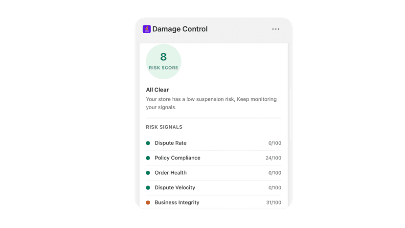 Damage Control - Mobile Dashboard