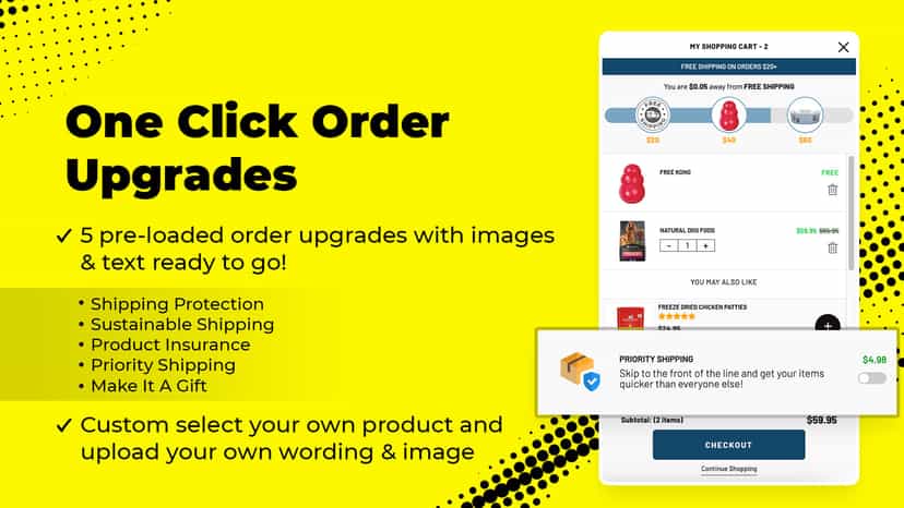 One click order upgrades