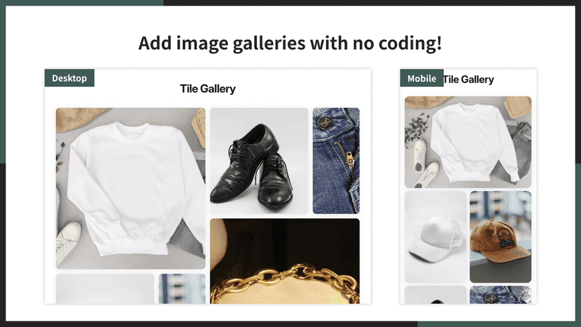 Add image galleries with no coding!