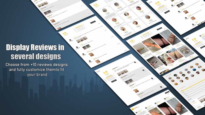 show reviews design in different designs
