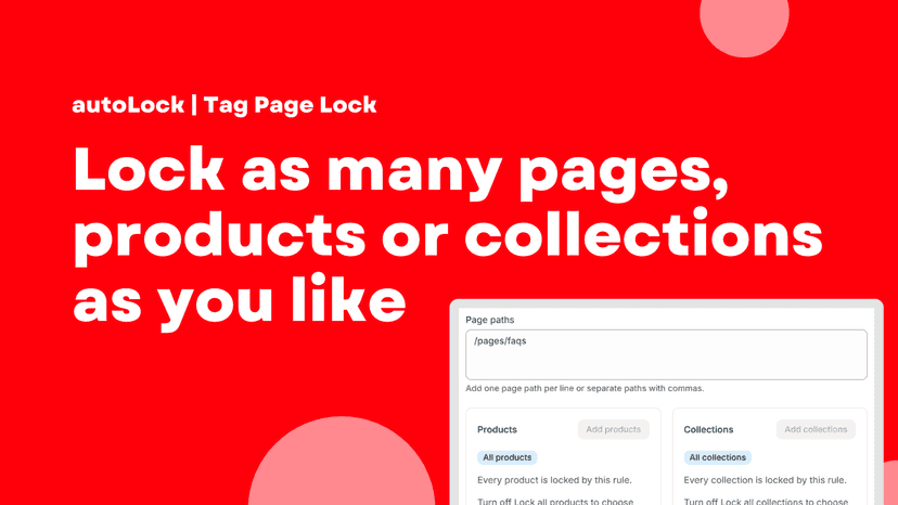Lock pages, products and collections by customer tag