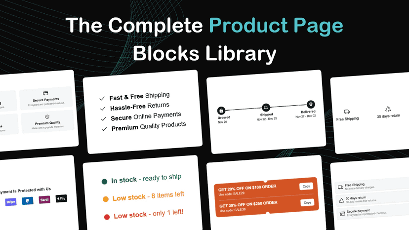 The Complete Product Page Blocks Library