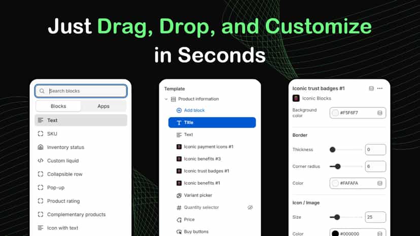 Drag and Drop Product Blocks - No coding needed
