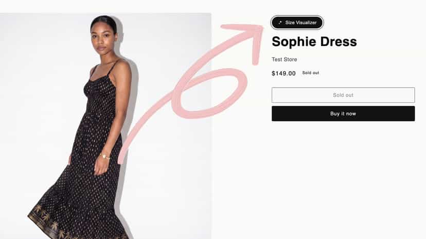 Customers click the Size Visualizer to see your new images.