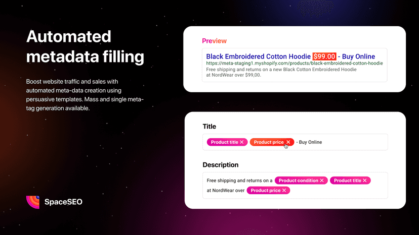 Space SEO: Google Booster – Automated metadata filling