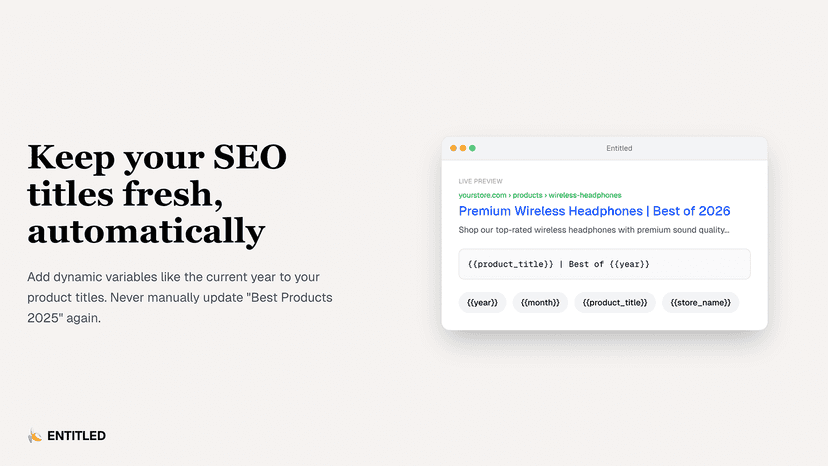 Keep your SEO titles fresh