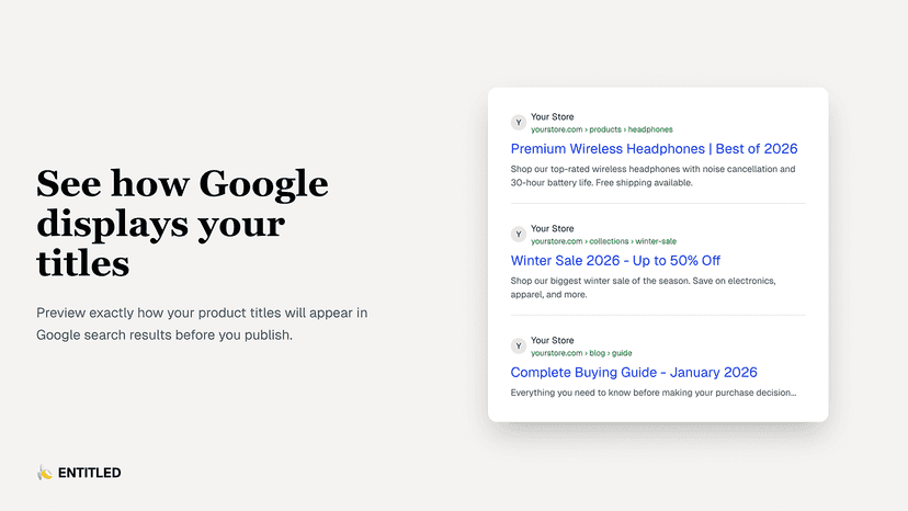 See how Google displays your titles