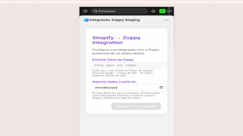 Interface responsiva para mobile!