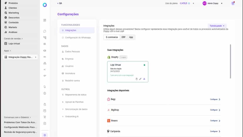 Shopify fully integrated with Zoppy!