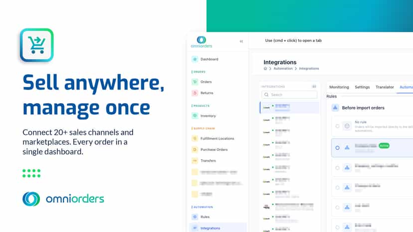 Connect 20+ sales channels and marketplaces to Shopify