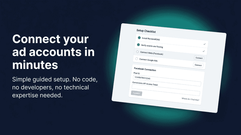 Connect Meta and Google Ads in minutes with guided setup