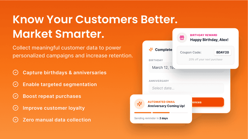 Let customers update gender, date of birth