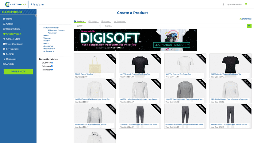 Select From Hundreds of Customizable Products