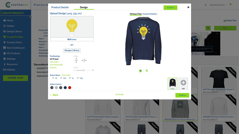 Create Product Listings and Select Variants