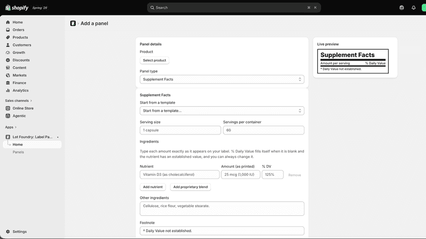 Creating a new panel in the editor