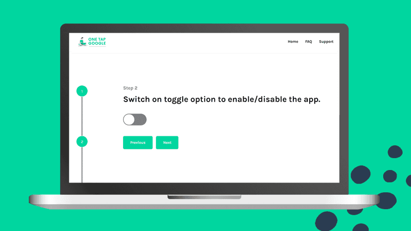 Step 2. Follow onboarding steps to enable google signup