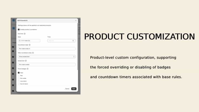 product-level customization