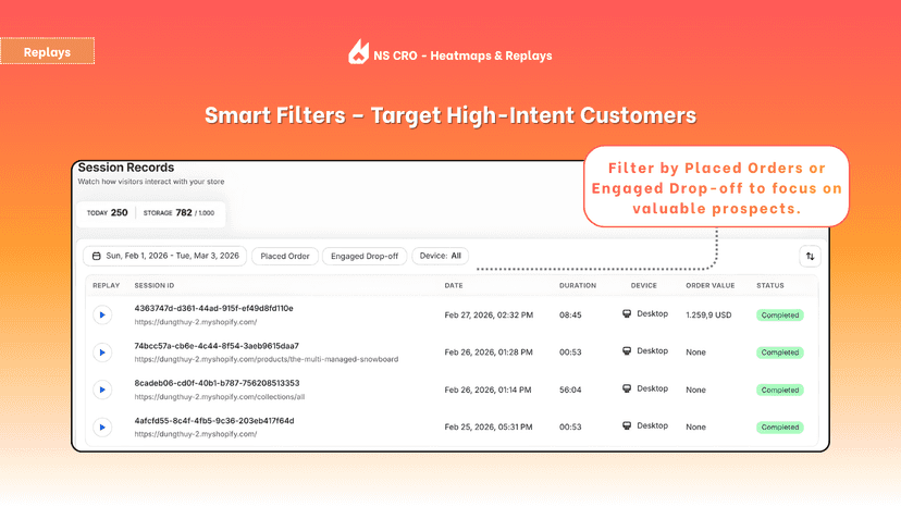 Smart filter replay
