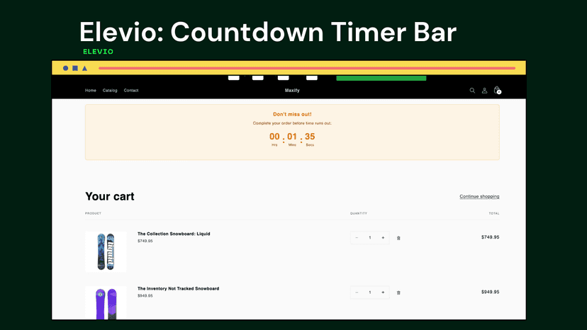 Elevio: Countdown Timer Bar