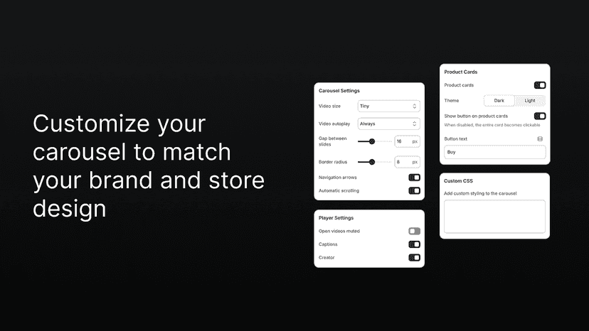 Promotional screenshot of customization options