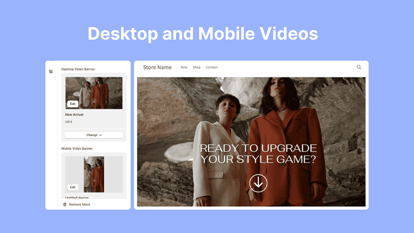 Desktop and mobile videos