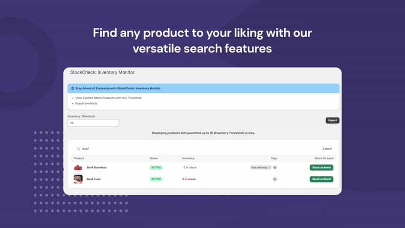 Find any product to our search features