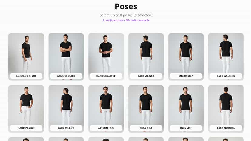 Select your preferred pose