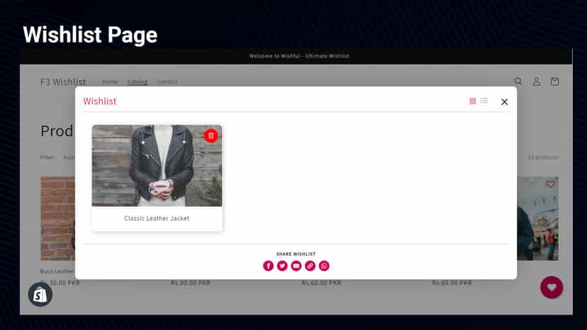 Wishlist Modal