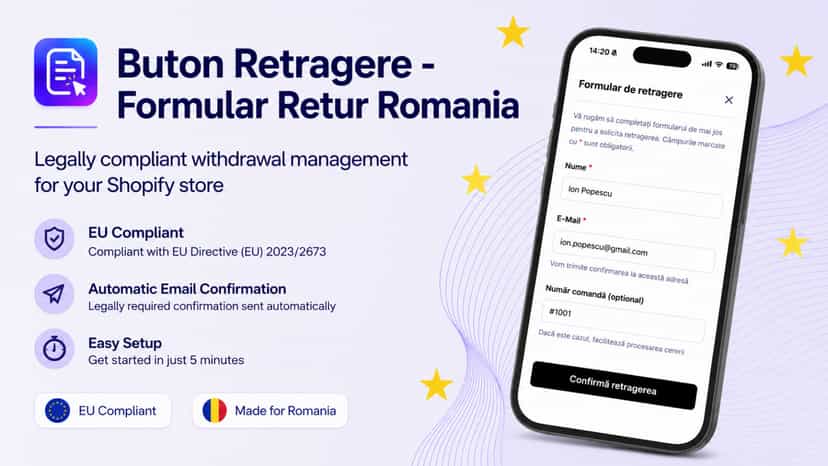 Buton Retragere - Formular Retur Romania