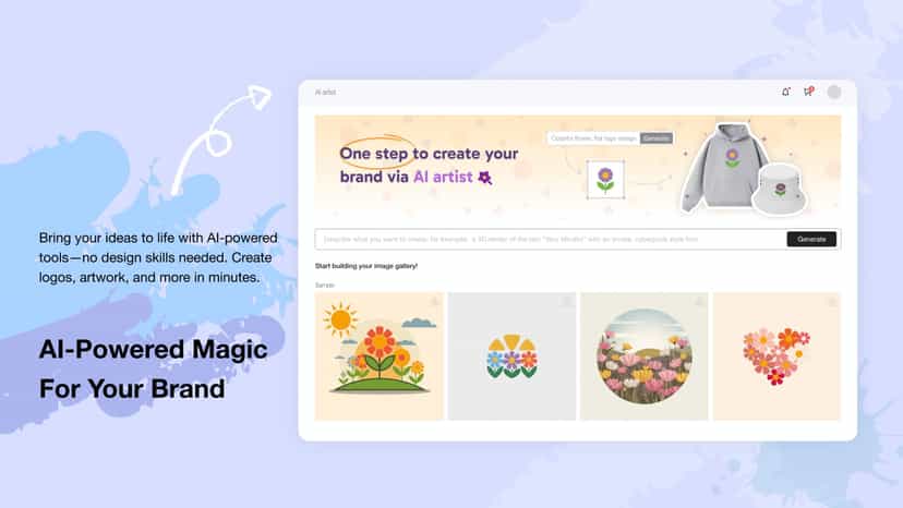 AI-powered tool available to simplify creative design.