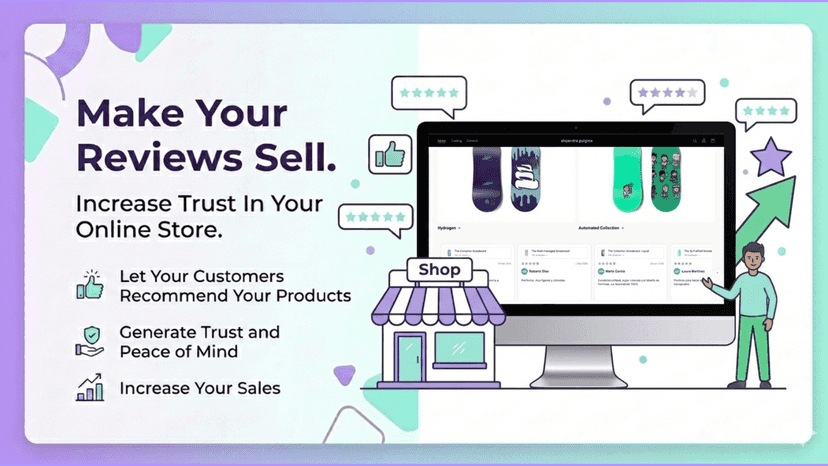 Product reviews displayed on an online store interface