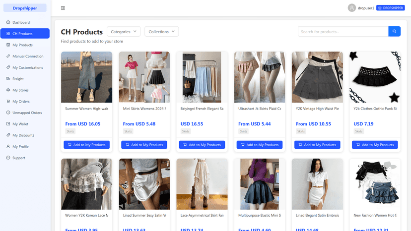 CH products screenshot