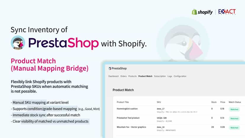 Prestashop Product Match