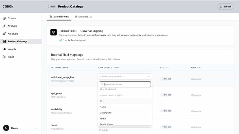 Get attributes auto mapped, choose your mapping or apply a rule
