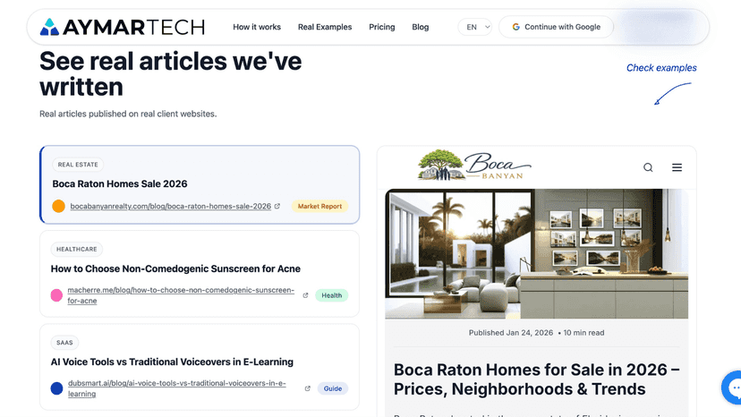See Real Articles We've Written