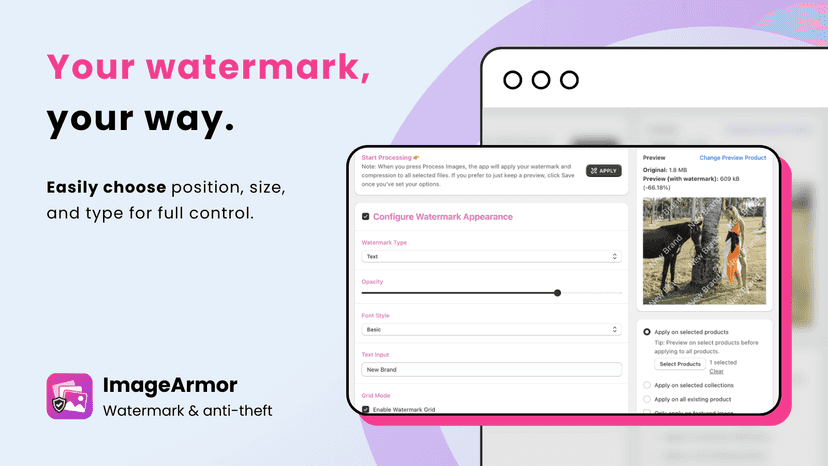 Customise your watermark