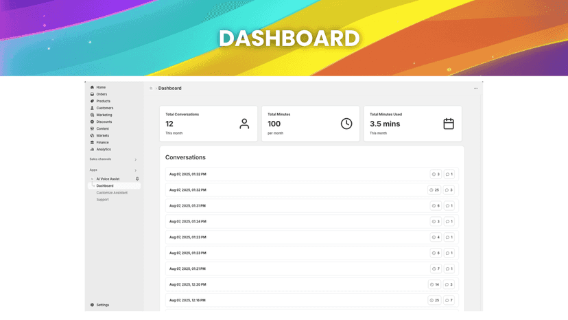 Easy use dashboard.