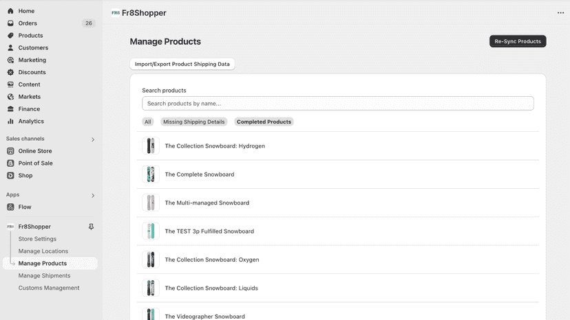 Enter your product information