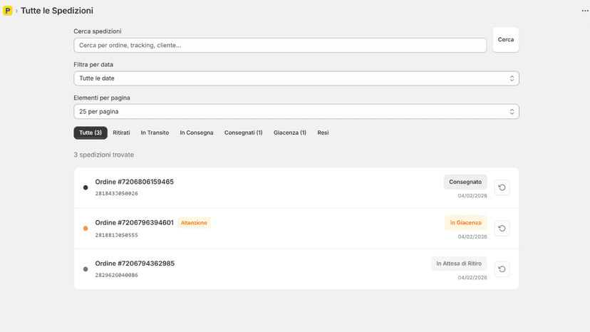 posteitaliane tracking shopify