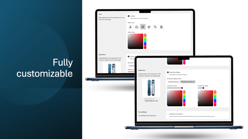 Fully customisable