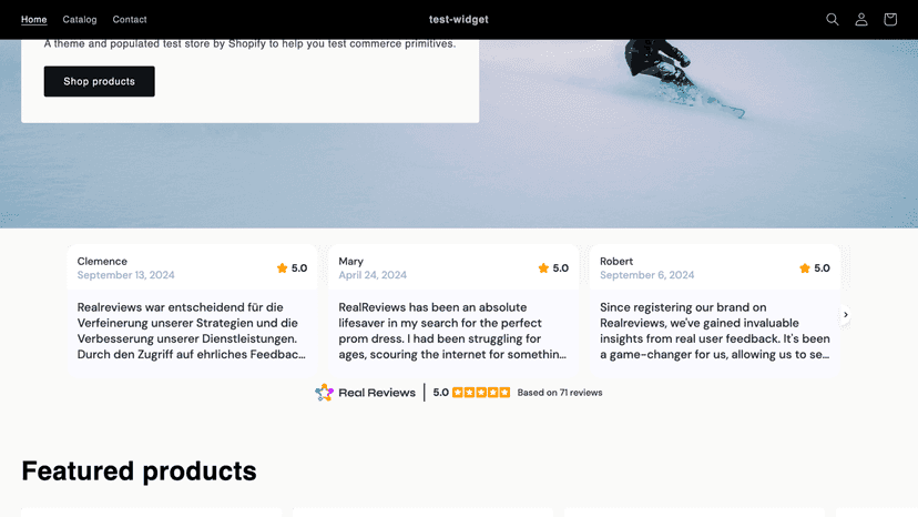preview widget carousel